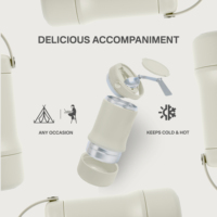 Vente en gros Boîte à lunch sous vide Bocaux alimentaires isolés en acier inoxydable à double paroi Conteneur de stockage Thermique sous vide avec cuillère