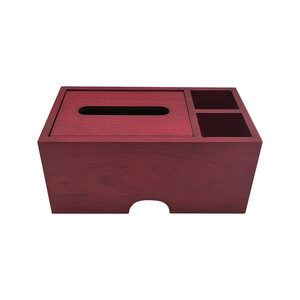 Boîte à mouchoirs multifonctionnelle en bois massif, boîte de rangement pour télécommandes, boîte créative en bois pour table basse de salon - Product Image 2
