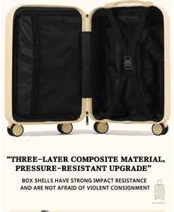 Fashion Neoprene 20-24 Inch Light Weight Carry-On <strong>Suitcase</strong> with Polyester Lining White Yellow <strong>Blue</strong> Trip - Product Image 5