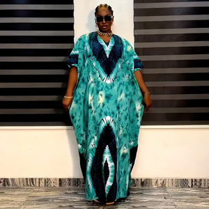 Vêtements pour femmes, robe Abaya à manches courtes imprimée Dashiki africaine, grande taille - Product Image 2