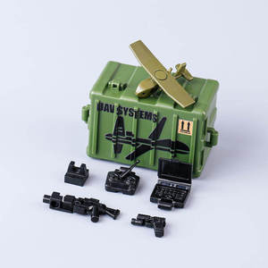 MOC militaire UAV bloc de construction ensemble jouet éducatif soldat <span class=keywords><strong>Police</strong></span> <span class=keywords><strong>SWAT</strong></span> figurines véhicule aérien sans pilote conteneur briques - Product Image 5