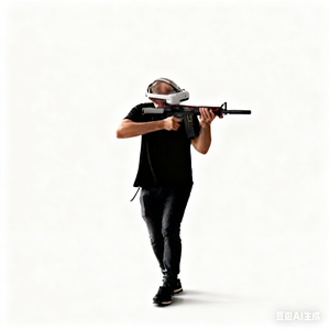 Một trò chơi bắn súng FPS VR gắn trên đầ<span class=keywords><strong>u</strong></span> kim loại trong nhà phản ứng nhanh với lối chơi cảm biến chuyển động cho những người đam mê fps - Product Image 1