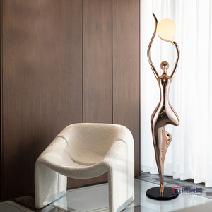 SANXIANG Simple Figure Sculpture sol décoration Art <span class=keywords><strong>Design</strong></span> danse déesse décor à la maison salon hall debout <span class=keywords><strong>lampadaire</strong></span> - Product Image 2