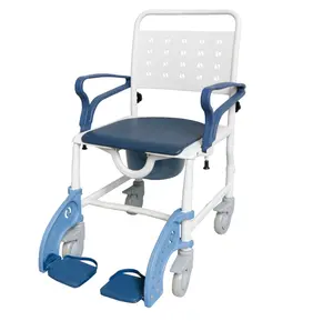 Asiento de PU plegable de plástico 3 en 1, silla cómoda portátil para paciente