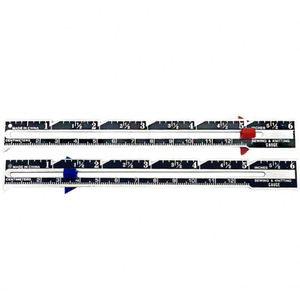 Regla de cabeza plana con margen de costura de aluminio, regla de retales Manual, botón de medición de posicionamiento, borde, línea paralela Diy - Product Image 1