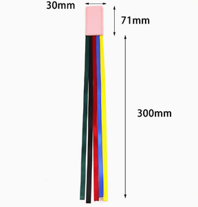 Mixed Colors Fabric <b>Bookmark</b> 300mm Long With Pink Top Classic Style <b>Gift</b> Item - Product Image 1