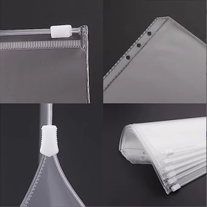 Classeur à budget transparent A5 A6, 6 trous, pochettes pour argent liquide, organiseur <span class=keywords><strong>de</strong></span> documents, classeur à fermeture éclair, pochette en plastique, dossiers à pochettes - Product Image 2