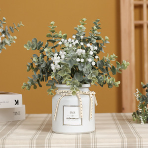 Flores Artificiales de Eucalipto Ruilisi con Paniculata, Arreglo Decorativo para el Hogar de Estilo Nórdico - Product Image 2
