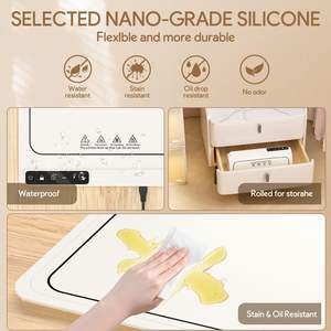 Foldable Portable Roll up <b>Food</b> Warming Mat Silicone <b>Heating</b> Mat <b>Food</b> Warming <b>Tray</b> Cold Electric Warming <b>Tray</b> for <b>Food</b> - Product Image 5