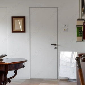 Kualitas tinggi tersembunyi tidak terlihat Modern inti padat kayu Interior putih Casement pintu rata dibuat dari kayu padat - Product Image 1