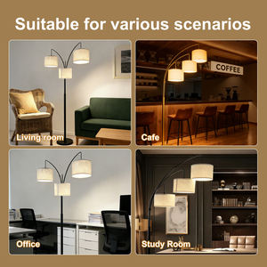 <span class=keywords><strong>Lampadaire</strong></span> moderne pour la décoration intérieure, 3 têtes, en métal de luxe, avec abat-jour arqué, pour canapé - Product Image 6