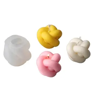 wool ball soap mold DIY new unique bubble mold small flower design pillar silicone wax knot candle mould