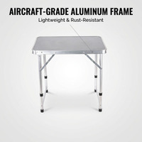 Table pliante d'extérieur Qiqika en aluminium robuste à montage rapide, base trépied, design Egg Roll, capacité d'accueil