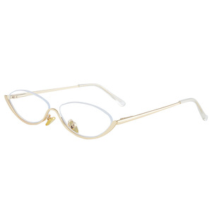 Semi-Rimless Rectangle Eyeglasses <b>Frames</b> Anti Blue Light For Women Lightweight Solid Color Half <b>Frame</b> Design 2025 - Product Image 5
