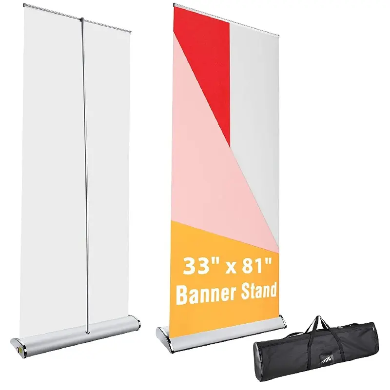 Fast Shipping Roll Up Banner 200cm Poster Display Stand Luxury Rollup Stand Large Base Rollup Banner Stand