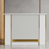 Comptoir de réception moderne en bois, petit, personnalisé, pour salon, hôtel, école, supermarché, écologique, réglable