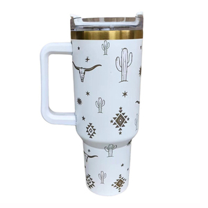 40oz capacidad doble capa mate de tapa acero inox termo bala arcoíris/rosa/oro/azul borde vástago vaso copa de vino con mango - Product Image 5