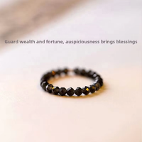 Schmuck für Männer und Frauen Gesundheitsschutz Reichtum Anziehend Naturstein Kristallring Elastisches Band Facettierter Türkis Modische Ringe