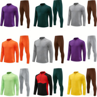 Nouvel ensemble de survêtement pour hommes de football européen 2025, respirant, antibactérien, séchage rapide, 100% polyester, haute qualité