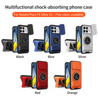 Étui de protection robuste anti-choc Lichicase pour Xiaomi Poco F9 Ultra avec fenêtre coulissante pour la protection de l'objectif