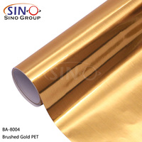 Material para Póster con Garantía de 3 Años, Película PET Brillante en Color Dorado y Plateado, Láminas de Vinilo Autoadhesivas para Tazas de Café, Vinilo Permanente