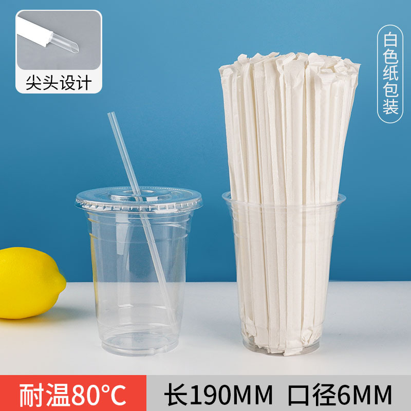 6x190mm transparent paper wrapped with pointed tip