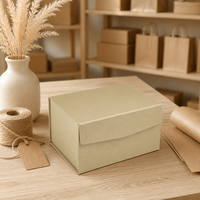 Boîte en kraft personnalisée FUSSEN avec logo, couvercle magnétique, emballage plat, pliable, design pliable, boîte cadeau pour boutique