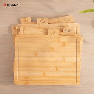Tabla de Cortar Multifuncional para Cocina, para Pan, Carne, Verduras y Frutas, Juego de 4 Tablas de Bambú con Soporte, Tabla de Carnicero - Product Image 4