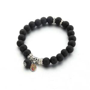 <span class=keywords><strong>Pulsera</strong></span> con cuentas <span class=keywords><strong>de</strong></span> madera para parejas, cuerda elástica <span class=keywords><strong>de</strong></span> aleación <span class=keywords><strong>de</strong></span> 10 mm con cuentas <span class=keywords><strong>de</strong></span> café negro, cruz <span class=keywords><strong>de</strong></span> Jesús, <span class=keywords><strong>pulsera</strong></span> <span class=keywords><strong>de</strong></span> <span class=keywords><strong>la</strong></span> Señora <span class=keywords><strong>de</strong></span> Guadalupe - Product Image 4