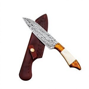 Top Sale OEM ODM Damascus Steel Hunting <b>Knife</b> Every Day Fixed Blade <b>Bone</b> <b>Handle</b> <b>Knives</b> for Sale in Low price - Product Image 1