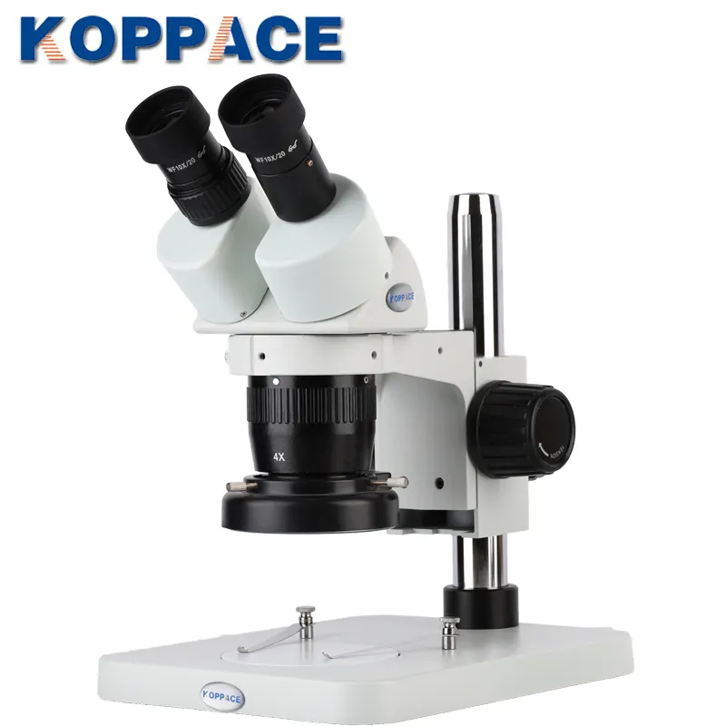 KOPPACE Binocular Stereo Microscope 20X-40X WF10X/20 Eyepiece Zoom Objective 2X-4X Mobile Phone Repair Microscope