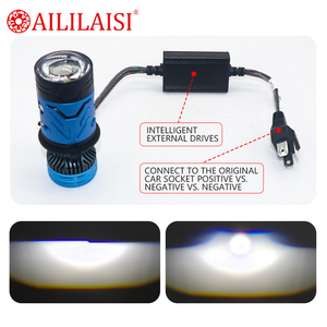 H7 Mini phare unique lentille de faisceau haut et bas Bi projecteur LED projecteur Plug Play 6000K éclairage universel de <span class=keywords><strong>moto</strong></span> de voiture pour - Product Image 6