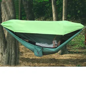 Wholesale Outdoor Camping Portable Parachute Lightweight Sleep Nylon Hammock With Mosquito Net/