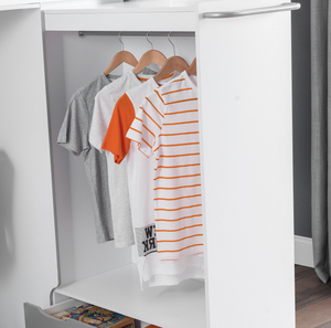 4 ящика каркаса для кровати, высокая кровать-Лофт с домашней станцией, функциональное Место для хранения одежды для детей-подростков - Product Image 5