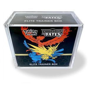 Deluxe manyetik üst yükleme akrilik Pokemon Elite eğitmen kutuları şeffaf akrilik manyetik vitrin - Product Image 1