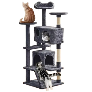 Cozy <strong>Large</strong> Indoor Eco-friendly Carton <strong>Cat</strong> <strong>Tree</strong> Sisal Wood Plush Platform Comfortable <strong>Cat</strong> House Condo Perch <strong>Cat</strong> <strong>Climbing</strong> - Product Image 5