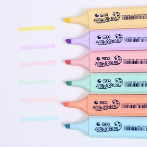STA Highlighter прямые продажи художественные цветные маркеры на заказ серии пастельных маркеров маркеры школьные принадлежности - Product Image 3