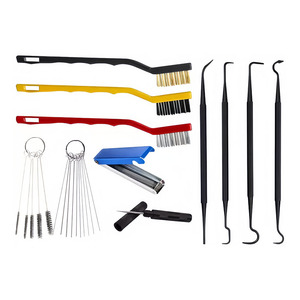 Kit d'outils de nettoyage pour pistolet de pulvérisation, 33 pièces, brosses métalliques, grattoir pour réparation automobile, nettoyage des buses d'aérographe - Product Image 1