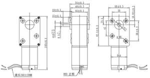 מומנט גבוה 100Kgf.cm 12V DC מנוע גיר תולעת 50W - Product Image 2