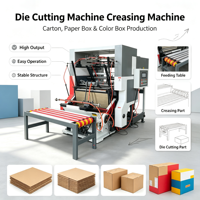 Machine de découpe et de rainurage pneumatique à plat pour la fabrication de boîtes en carton ondulé
