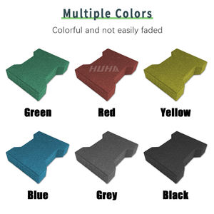 Dalles de caoutchouc en forme d'os de chien, emboîtables, 7,9'' x 6,3'', pour jardin extérieur, allée, décoration DIY, tapis antidérapant pour marches, pour <span class=keywords><strong>pavés</strong></span> extérieurs - Product Image 5