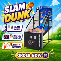 Machine de basket électronique à monnayeur pour centre de divertissement intérieur, machine de jeu d'arcade de basket de rue, direct usine