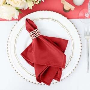 Fournisseur de serviettes de table en polyester pour hôtels, banquets, mariages et commandes de traiteur avec bordure ourlée - Product Image 1