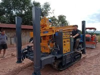 Foreuse de puits d'eau diesel KC1000, grand diamètre 140-400 mm, couple 9000-14000 Nm, machine de forage ultra profond avec moteur