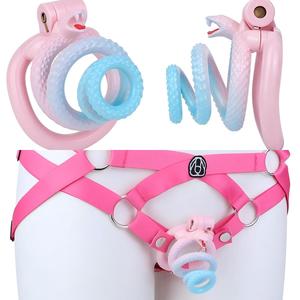 FRRK Kit de Cage de Chasteté BDSM à Spirale Creuse avec Nouvelle Ceinture Harnais 2026, Pantalon Cage Masculine, Jouets Sexuels Fétichistes Gays pour Hommes OEM ODM - Product Image 1