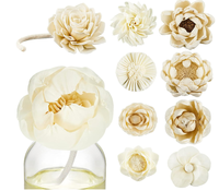 Échantillons Gratuits en Gros – Diffuseur de Parfum Artisanal 8 cm avec Fleurs de Sola et Fleurs en Bois