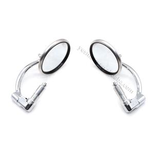 Calidad de fábrica 304 de acero inoxidable para <span class=keywords><strong>CAFE</strong></span> <span class=keywords><strong>RACER</strong></span> Steel 1 SET espejo retrovisor de extremo de barra de motocicleta - Product Image 4