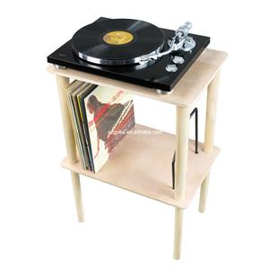 Soporte/Estante <span class=keywords><strong>de</strong></span> Almacenamiento <span class=keywords><strong>para</strong></span> <span class=keywords><strong>Discos</strong></span> <span class=keywords><strong>de</strong></span> <span class=keywords><strong>Vinilo</strong></span> y Tocadiscos, <span class=keywords><strong>de</strong></span> Madera Natural <span class=keywords><strong>de</strong></span> Cottonwood, Autoensamblable, en Oferta - Product Image 2