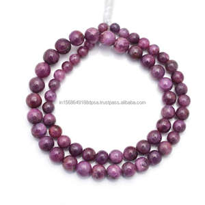 High Demand Exclusive Natural Ruby Beads Smooth Purple Gemstone for Fine Jewelry Making High Quality <b>Stone</b> Material - Product Image 1