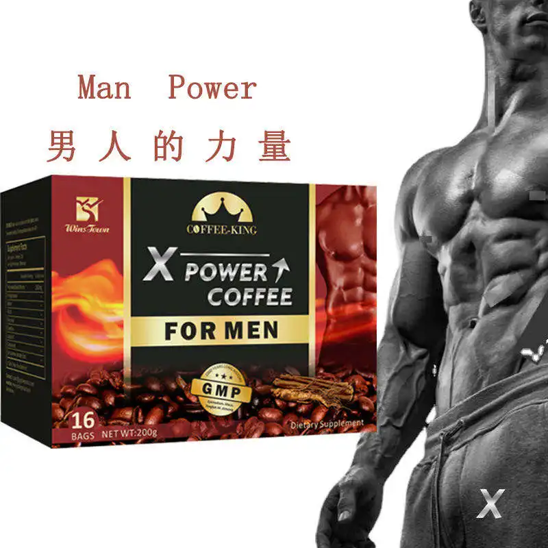Man X Power Energy coffee dietary supplement Men's Kidney maca coffee Instant black Private label male vitality coffee Herbal